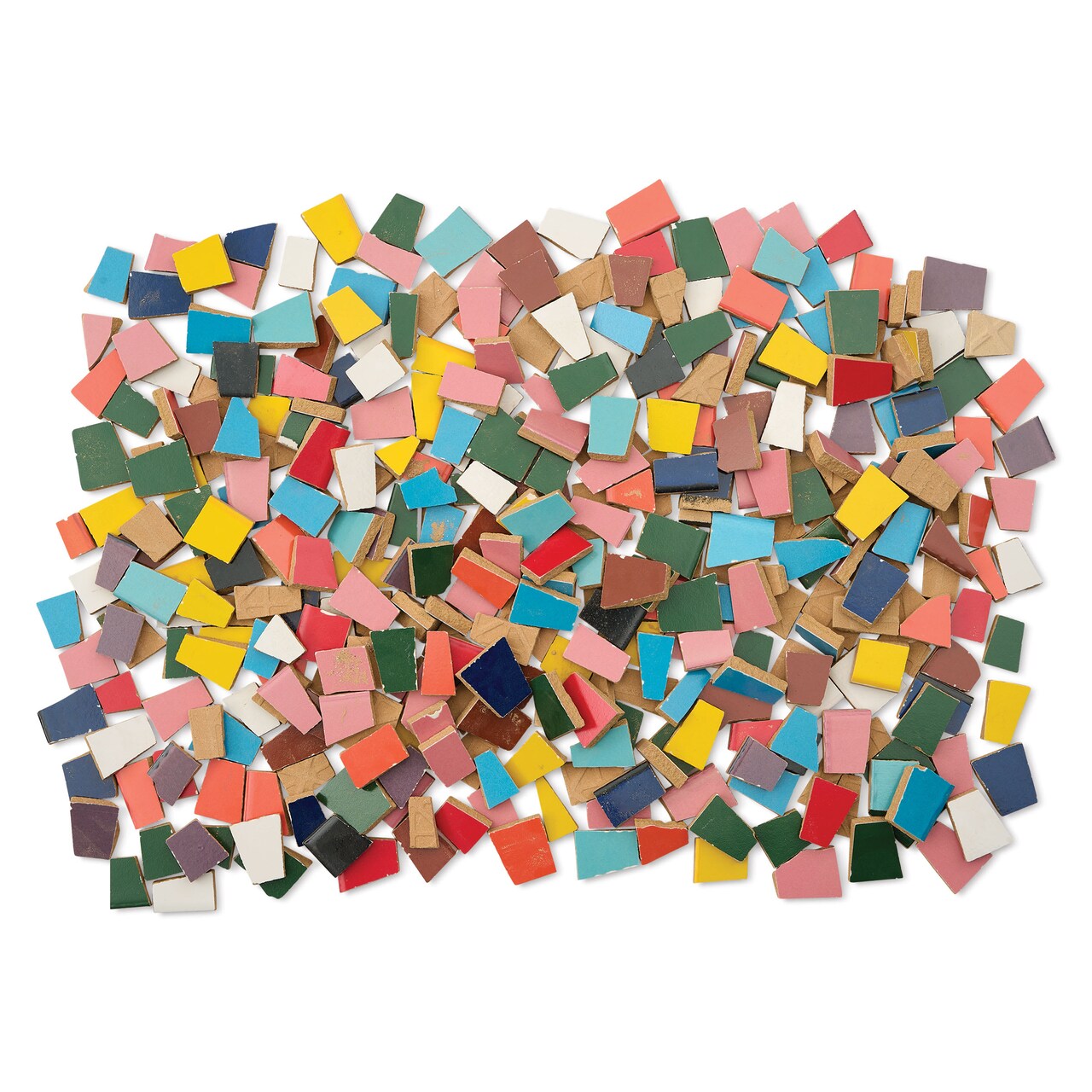 Mosaic Mercantile Crafter’s Cut Ceramic Mosaic Tiles - Irregular Shapes, 3 lb